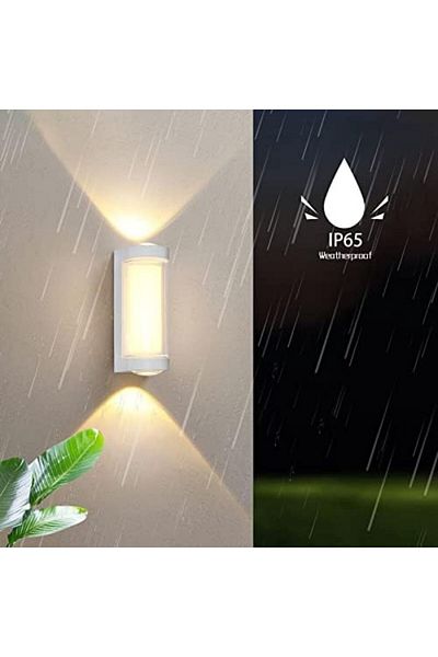 SUNPA LED Wall Light Indoor/Outdoor Warm White 3000K, 25W Modern Up and Down LED IP65 For House