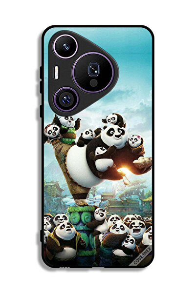 Covernex غطاء حماية لهاتف هواوي بيورا 70 برو بتصميم باندا وأطفال