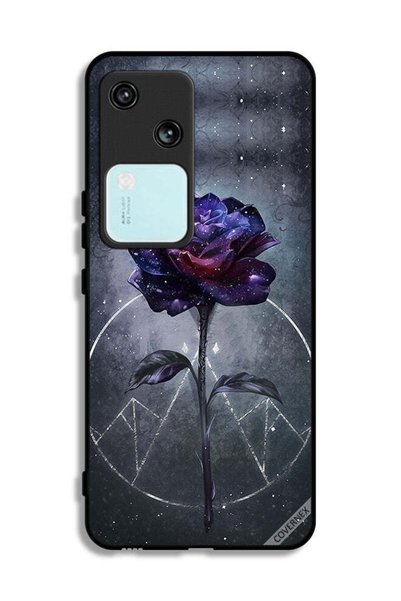 Covernex غطاء حماية لهاتف Vivo V30 5G بخلفية زهور داكنة