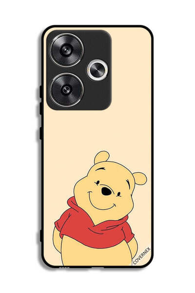 Covernex غطاء حماية لهاتف Xiaomi Redmi Turbo 3 5G بتصميم الدب في وضع السعادة