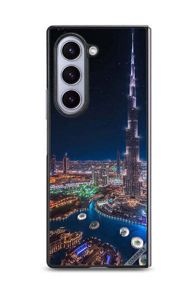 Covernex غطاء حماية لهاتف سامسونج جالاكسي زد فولد 6 - منظر ليلي لوسط المدينة