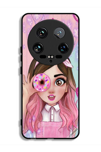 Covernex غطاء حماية فائق لهاتف شاومي 14 بتصميم فتاة محبة للدونات