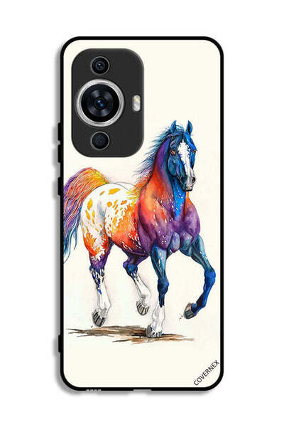 Covernex غطاء حماية لهاتف هواوي نوفا 12 لايت بتصميم رسمة حصان