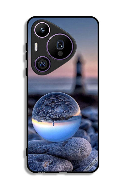 Covernex غطاء حماية هواوي بيورا 70 برو مع تصوير رائع للطبيعة في زجاج دائري