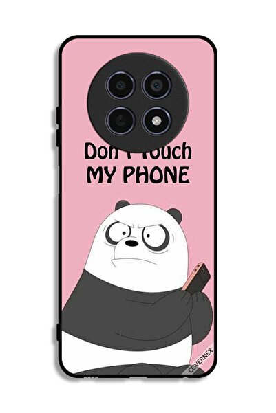 Covernex غطاء حماية لهاتف Realme 12 5G مطبوع عليه عبارة "لا تلمس هاتفي باندا"