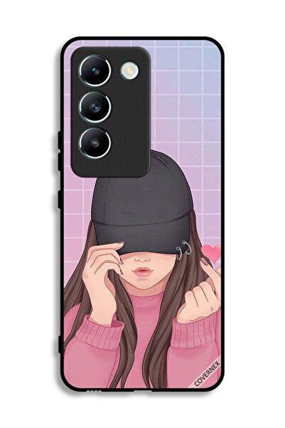 Covernex غطاء حماية لهاتف Vivo V30 Lite 4G بطبعة قبعة سناب لوف جيرل