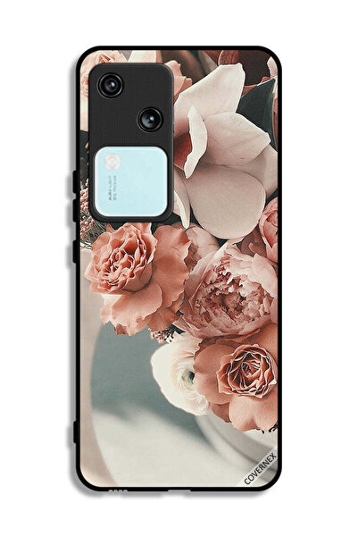 Covernex غطاء حماية لهاتف Vivo S18 5G بنقشة زهور الخوخ الجميلة