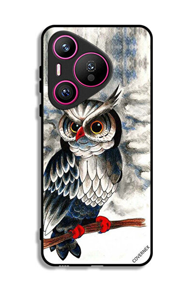 Covernex غطاء حماية لهاتف هواوي بيورا 70 برسم بومة