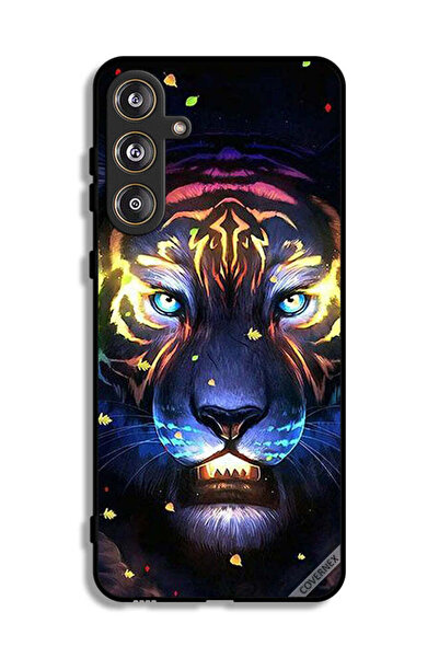 Covernex غطاء حماية لهاتف سامسونج جالاكسي M55 5G بمشبك فني على شكل أسد