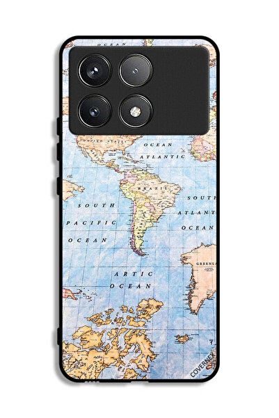 Covernex Xiaomi Poco F6 Pro Protective Case Cover World Map