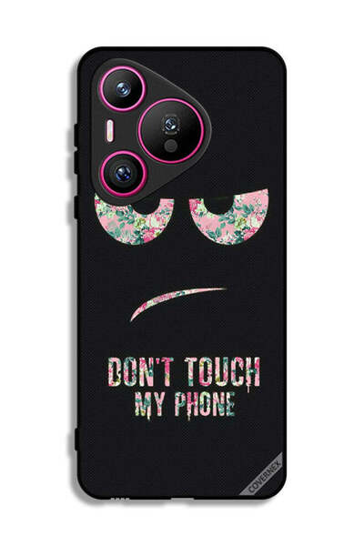 Covernex غطاء حماية لهاتف هواوي بيورا 70 مطبوع عليه عبارة "لا تلمس هاتفي"