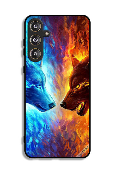 Covernex غطاء حماية لهاتف سامسونج جالاكسي M55 5G بتصميم ذئب الماء والنار