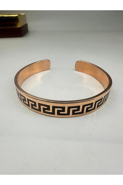 KAVELE Raw Pure Copper Ayat al-Kursi Zeolite Sandy Copper Bracelet