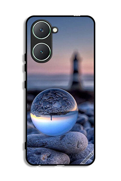 Covernex غطاء حماية لهاتف Vivo Y03 4G، تصوير رائع للطبيعة في زجاج دائري