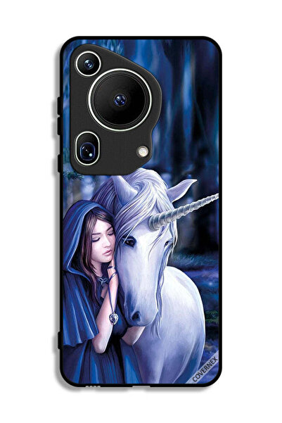 Covernex غطاء حماية فائق لهاتف هواوي بيورا 70 بتصميم فتاة وحيد القرن المحبوبة