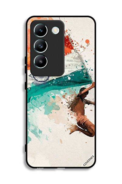 Covernex غطاء حماية لهاتف Vivo V30 Lite 4G يحمل علم الهند أثناء الطيران