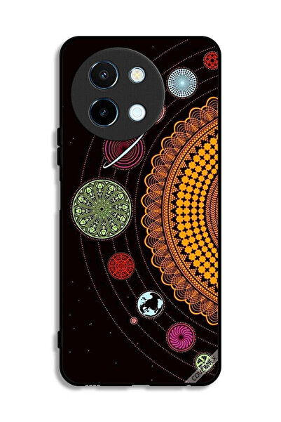 Covernex غطاء حماية لهاتف Vivo Y38 5G برسومات ماندالا للنظام الشمسي
