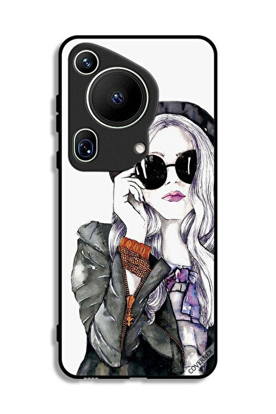 Covernex غطاء حماية فائق لهاتف هواوي بيورا 70 بتصميم فتاة أنيقة ولطيفة