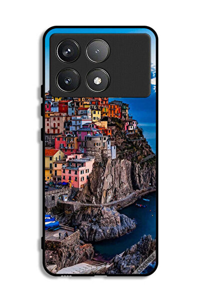 Covernex غطاء حماية لهاتف شاومي ريدمي K70 - منازل ملونة على البحر