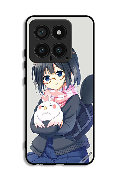 Covernex غطاء حماية لهاتف شاومي 14 برسومات فتاة تحمل حيوانًا أليفًا