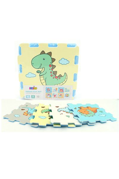 LUDIRO LUDIRO Children's Puzzle Carpet, 8 Pieces with Dinosaurs 30x30 Cm, EVA Foam Play Mat, Anti-Slip