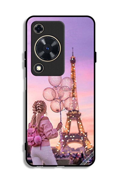 Covernex غطاء حماية لهاتف هواوي إنجوي 70 بطبعة فتاة تحمل بالونات