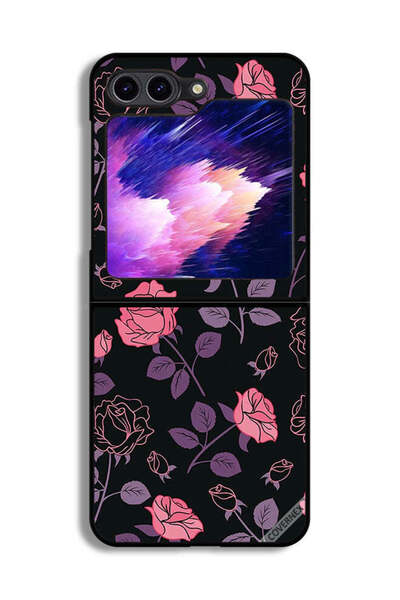 Covernex غطاء حماية لهاتف سامسونج جالاكسي زد فليب 6 - ورود قوطية باستيل