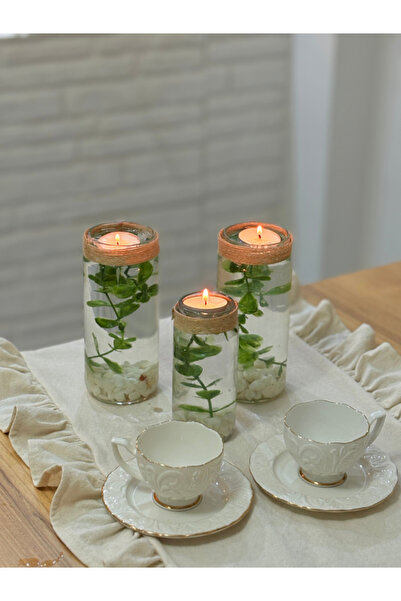 Milea Home Dekor Yenigül Serisi Yüzen Mum Yeşil Mutfak Parti Yeni Nesil Moder...