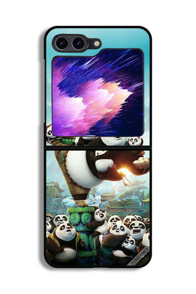 Covernex غطاء حماية لهاتف سامسونج جالاكسي زد فليب 6 بطبعة باندا وأطفال