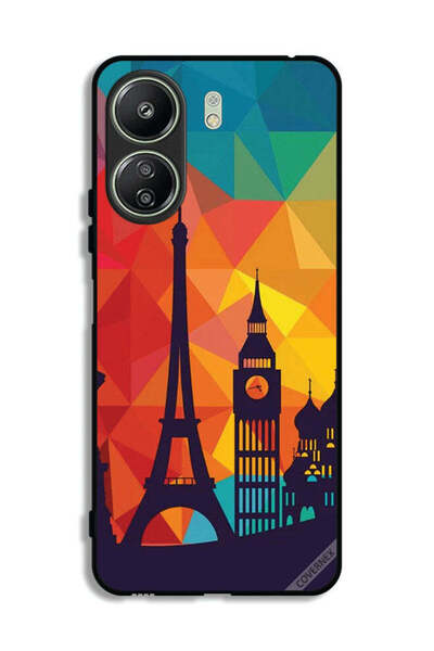 Covernex غطاء حماية لهاتف شاومي ريدمي 13 سي بنمط باريس الملون