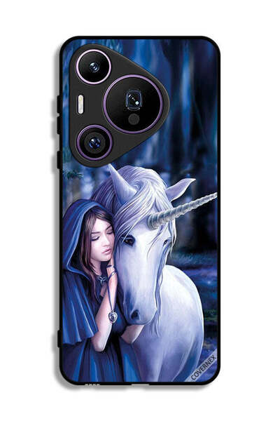 Covernex غطاء حماية لهاتف هواوي بيورا 70 برو بتصميم فتاة وحيد القرن المحبوبة