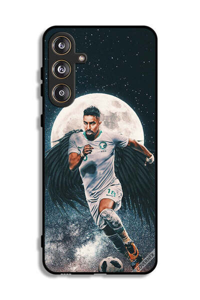 Covernex غطاء حماية لهاتف سامسونج جالكسي F55 5G، سالم الدوسري يحمل كرة قدم