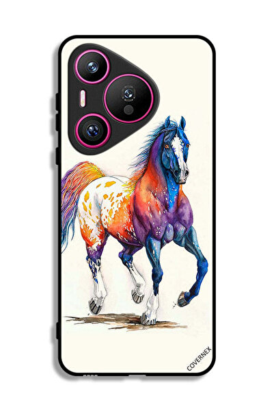 Covernex غطاء حماية لهاتف هواوي بيورا 70 بطبعة رسم حصان