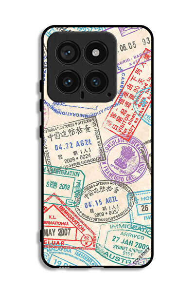 Covernex غطاء حماية لهاتف Xiaomi 14 بنمط طوابع السفر