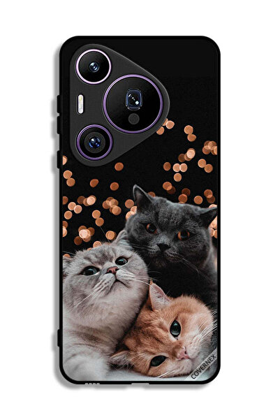 Covernex غطاء حماية لهاتف هواوي بيورا 70 برو - قطط