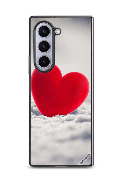 Covernex غطاء حماية لهاتف سامسونج جالاكسي زد فولد 6 - قلب أحمر جميل