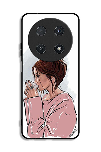 Covernex Huawei nova 12i Protective Case Cover Girl Drinking Tea Art