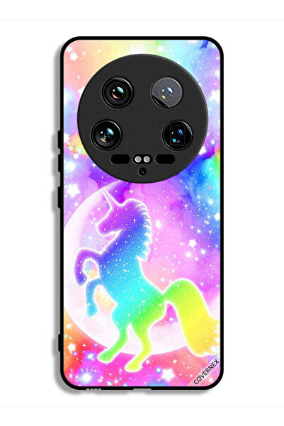 Covernex غطاء حماية فائق لهاتف شاومي 14 بتصميم وحيد القرن بألوان قوس قزح