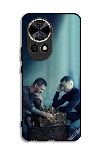 Covernex غطاء حماية لهاتف هواوي نوفا 12 برو 5G ميسي ضد رونالدو يلعبان الشطرنج
