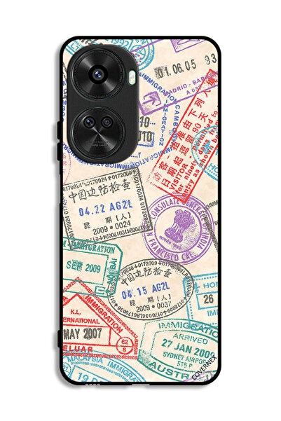 Covernex غطاء حماية لهاتف هواوي نوفا 12 SE بنمط طوابع السفر