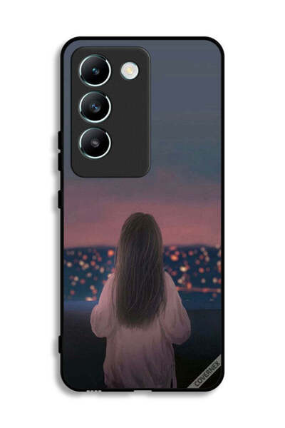 Covernex غطاء حماية لهاتف Vivo V30 Lite 4G بنقشة فتاة واقفة