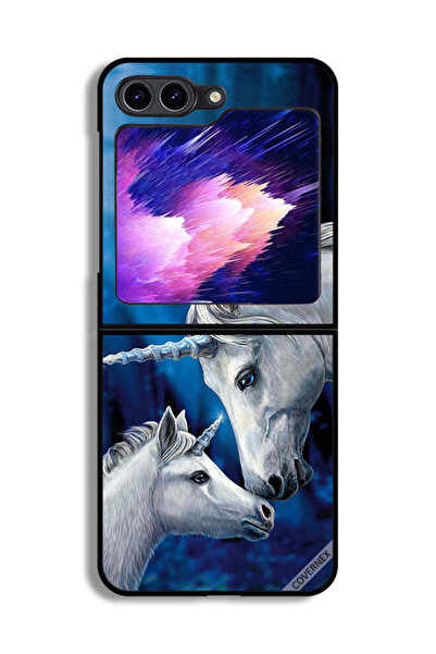 Covernex غطاء حماية لهاتف Samsung Galaxy Z Flip6 - محبو يونيكورن - طفل يونيكورن
