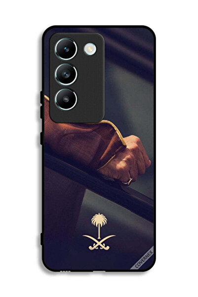 Covernex غطاء حماية لهاتف فيفو V30 لايت 4G مع شعار المملكة العربية السعودية