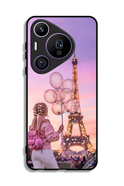 Covernex غطاء حماية لهاتف هواوي بيورا 70 برو - فتاة تحمل بالونات