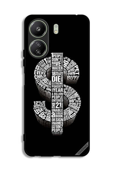 Covernex غطاء حماية لهاتف شاومي ريدمي 13C بطبعة دولار الخط