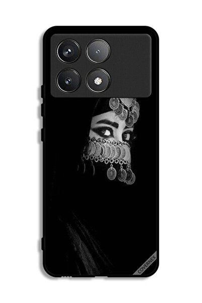 Covernex غطاء حماية لهاتف شاومي ريدمي K70 بعيون جميلة ووجه فتاة مزين بالمجوهرات