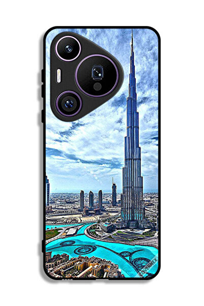 Covernex غطاء حماية لهاتف هواوي بيورا 70 برو - برج خليفة - غيوم تلامس السحاب