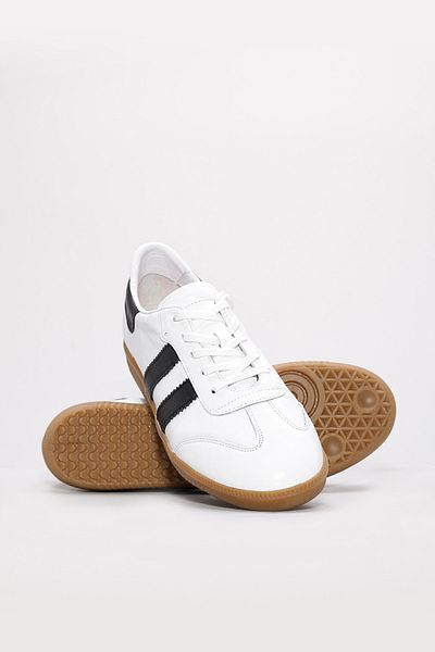 Ayakkabıhane Genuine Leather Inside and Outside White Black Men's Casual Daily Shoes Ah08154131506