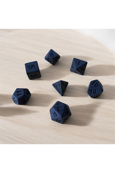 Le Majeur Dnd Frp Dice Set Set of 7 Dnd Dice Dungeons and Dragons Tabletop Game Dice Matte Black Pouch Gift