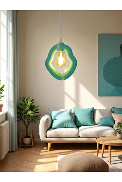 FORECASTE Bohem Beton Görünümlü Modern Minimalist Avize Ayarlı E27 Duy Salon Mutfak Yatak Odası Ofis Kafe